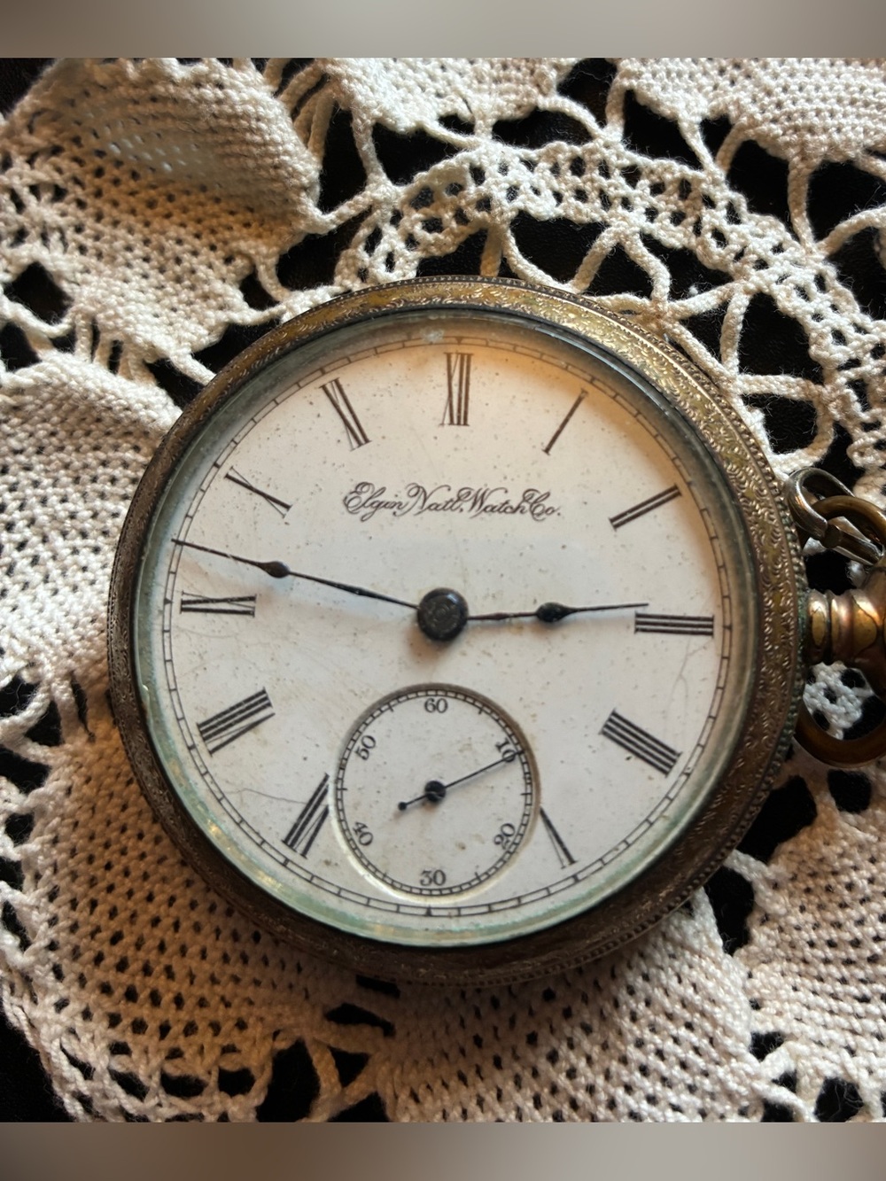 Elgin White Face Antique Pocket Watch